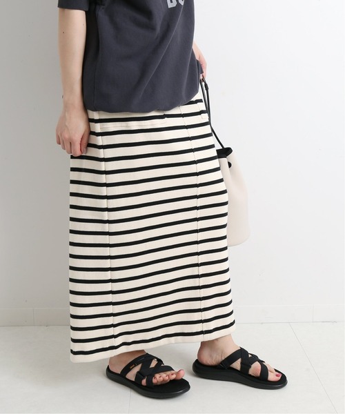 SLOBE IENA（スローブイエナ）の「コットンマリブフライススカ―ト【ウエストゴム/手洗い可能】◆（スカート・レディース・ブラック/アイボリー/ブルー系その他/カーキ・FREE）」の19枚目の写真