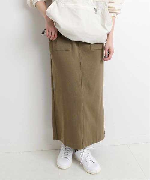 SLOBE IENA（スローブイエナ）の「コットンマリブフライススカ―ト【ウエストゴム/手洗い可能】◆（スカート・レディース・ブラック/アイボリー/ブルー系その他/カーキ・FREE）」の21枚目の写真