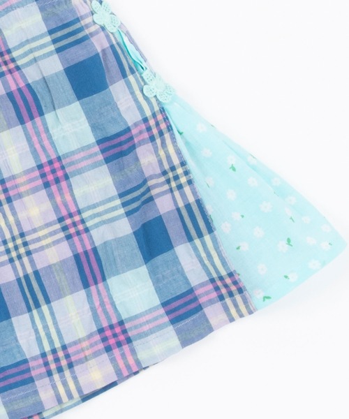 KP（ケーピー）の「シャーリングチェックキュロット(100-130cm)（その他パンツ・キッズ・オレンジ/ブルー系その他・110cm/120cm/130cm）」の5枚目の写真