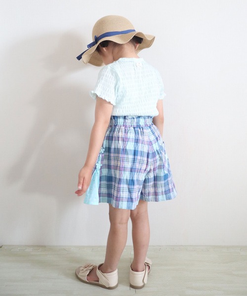 KP（ケーピー）の「シャーリングチェックキュロット(100-130cm)（その他パンツ・キッズ・オレンジ/ブルー系その他・110cm/120cm/130cm）」の13枚目の写真