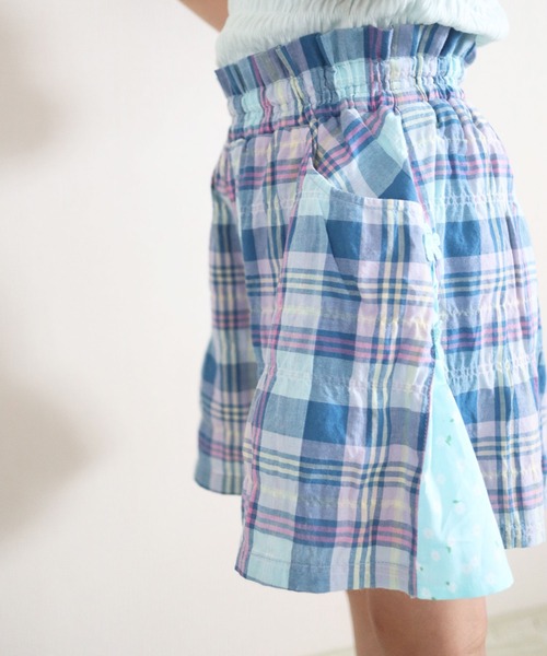 KP（ケーピー）の「シャーリングチェックキュロット(100-130cm)（その他パンツ・キッズ・オレンジ/ブルー系その他・110cm/120cm/130cm）」の12枚目の写真