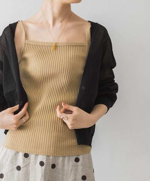 URBAN RESEARCH(アーバンリサーチ)の「スクエアネックキャミソール(キャミソール・レディース・ブラック/ベージュ/オフホワイト・FREE)」の8枚目の写真