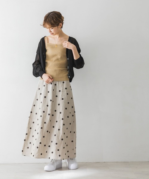 URBAN RESEARCH(アーバンリサーチ)の「スクエアネックキャミソール(キャミソール・レディース・ブラック/ベージュ/オフホワイト・FREE)」の9枚目の写真