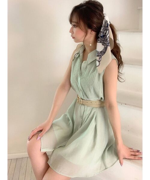 RESEXXY（リゼクシー）の「チェーンコンビスカーフ（バンダナ/スカーフ・レディース・ベージュ/ブルー・FREE）」の10枚目の写真