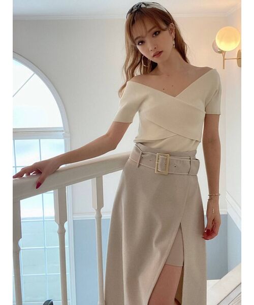 RESEXXY（リゼクシー）の「チェーンコンビスカーフ（バンダナ/スカーフ・レディース・ベージュ/ブルー・FREE）」の15枚目の写真