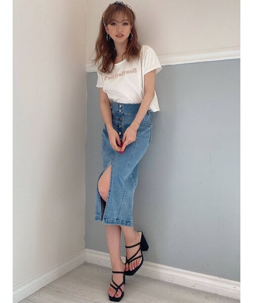 RESEXXY（リゼクシー）の「チェーンコンビスカーフ（バンダナ/スカーフ・レディース・ベージュ/ブルー・FREE）」の21枚目の写真