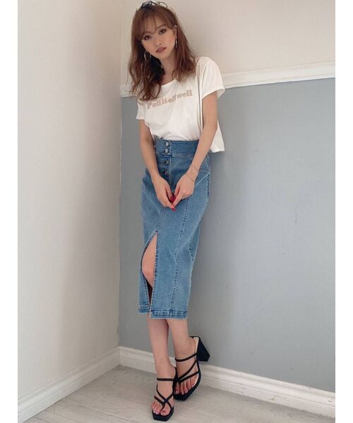 RESEXXY（リゼクシー）の「チェーンコンビスカーフ（バンダナ/スカーフ・レディース・ベージュ/ブルー・FREE）」の22枚目の写真