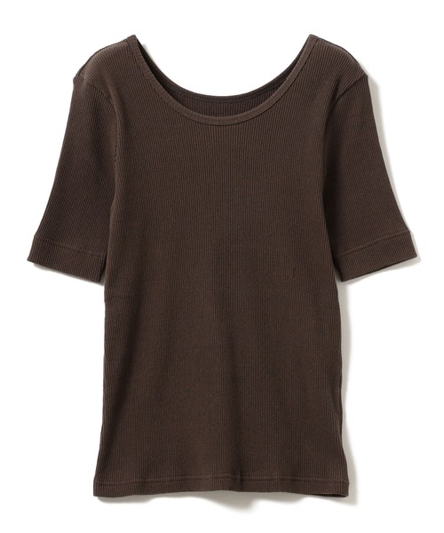 Ray BEAMS（レイビームス）の「Ray BEAMS / リブ ラウンドネック Tシャツ（Tシャツ/カットソー・レディース・パープル/ブラウン/ホワイト系その他/ミント・ONE SIZE）」の7枚目の写真
