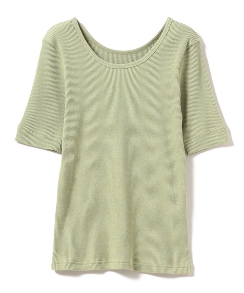 Ray BEAMS（レイビームス）の「Ray BEAMS / リブ ラウンドネック Tシャツ（Tシャツ/カットソー・レディース・パープル/ブラウン/ホワイト系その他/ミント・ONE SIZE）」の10枚目の写真