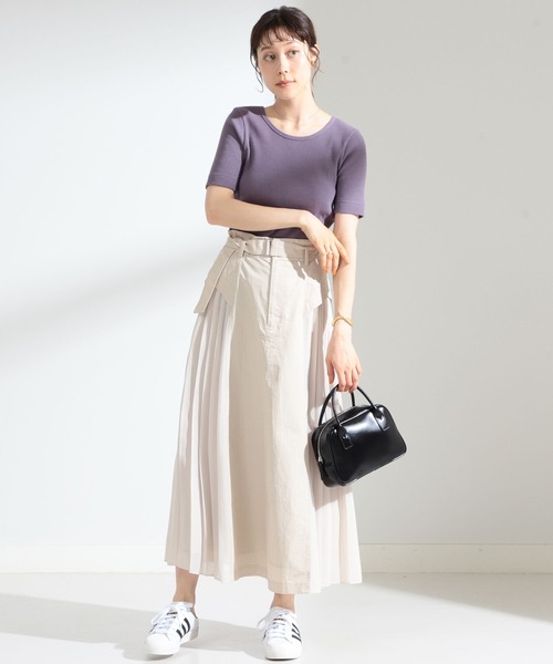 Ray BEAMS（レイビームス）の「Ray BEAMS / リブ ラウンドネック Tシャツ（Tシャツ/カットソー・レディース・パープル/ブラウン/ホワイト系その他/ミント・ONE SIZE）」の14枚目の写真