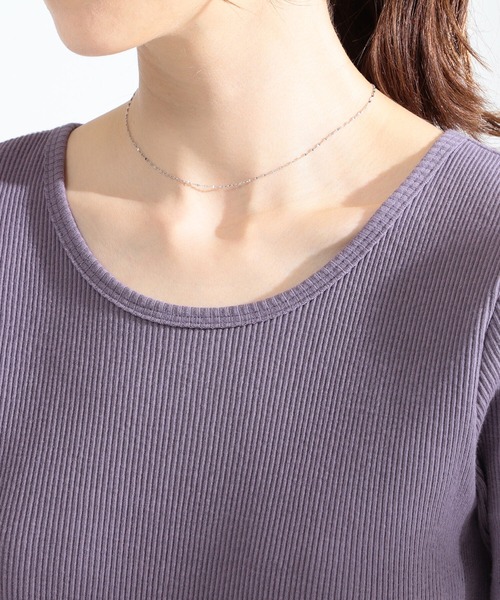 Ray BEAMS（レイビームス）の「Ray BEAMS / リブ ラウンドネック Tシャツ（Tシャツ/カットソー・レディース・パープル/ブラウン/ホワイト系その他/ミント・ONE SIZE）」の17枚目の写真