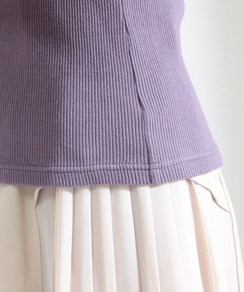 Ray BEAMS（レイビームス）の「Ray BEAMS / リブ ラウンドネック Tシャツ（Tシャツ/カットソー・レディース・パープル/ブラウン/ホワイト系その他/ミント・ONE SIZE）」の19枚目の写真