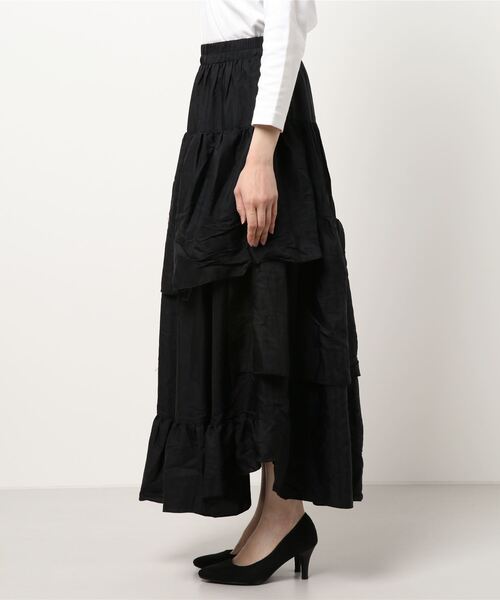 reca（レカ）の「ランダムティアードボリュームスカート（スカート・レディース・ブラック/ライトグレー・FREE）」の4枚目の写真