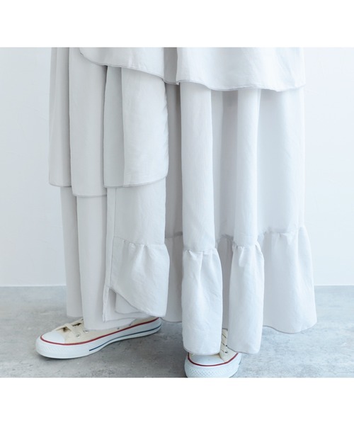 reca（レカ）の「ランダムティアードボリュームスカート（スカート・レディース・ブラック/ライトグレー・FREE）」の10枚目の写真