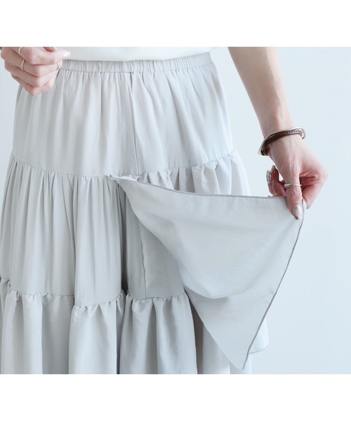 reca（レカ）の「ランダムティアードボリュームスカート（スカート・レディース・ブラック/ライトグレー・FREE）」の9枚目の写真