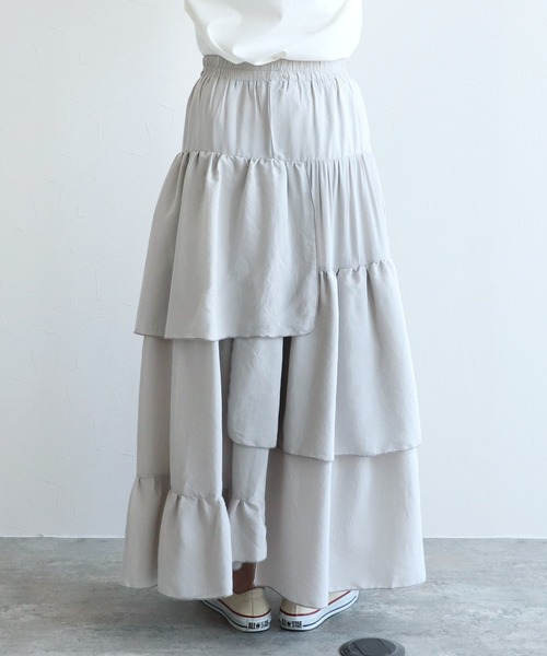 reca（レカ）の「ランダムティアードボリュームスカート（スカート・レディース・ブラック/ライトグレー・FREE）」の20枚目の写真