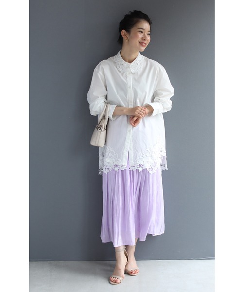 cawaii(カワイイ)の「白花浮かぶデコレーションレースのシャツトップス(シャツ/ブラウス・レディース・ホワイト・FREE)」の8枚目の写真