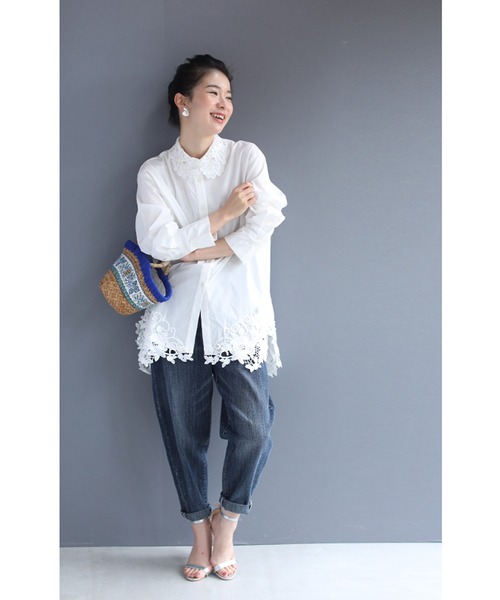 cawaii(カワイイ)の「白花浮かぶデコレーションレースのシャツトップス(シャツ/ブラウス・レディース・ホワイト・FREE)」の21枚目の写真