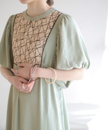 Bab | フロント刺繍ワンピース(ワンピース)