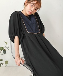 フロント刺繍ワンピース