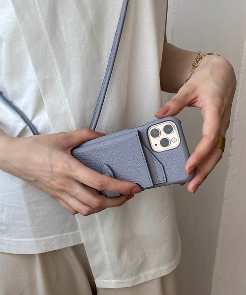 tov（トーヴ）の「【iphone12/12pro対応】ミラーカード付スマホケース（スマホケース/カバー・レディース・ブラック/パープル/アイボリー/グレイッシュベージュ/キャメル/ベージュ/オレンジ/モカ・ONESIZE/FREE）」の12枚目の写真