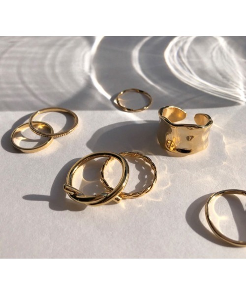 LAC-VERT（ラック・ヴェール）の「ツイストリング8点セット（リング・レディース・シルバー/ゴールド・FREE）」の2枚目の写真