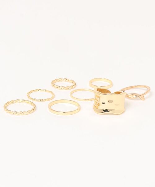 LAC-VERT（ラック・ヴェール）の「ツイストリング8点セット（リング・レディース・シルバー/ゴールド・FREE）」の4枚目の写真