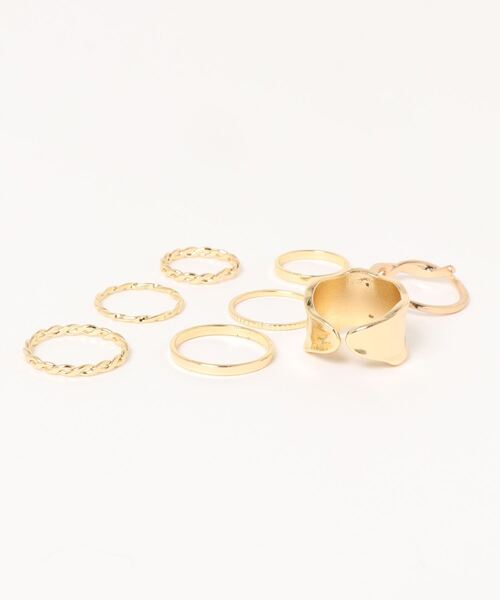 LAC-VERT（ラック・ヴェール）の「ツイストリング8点セット（リング・レディース・シルバー/ゴールド・FREE）」の5枚目の写真
