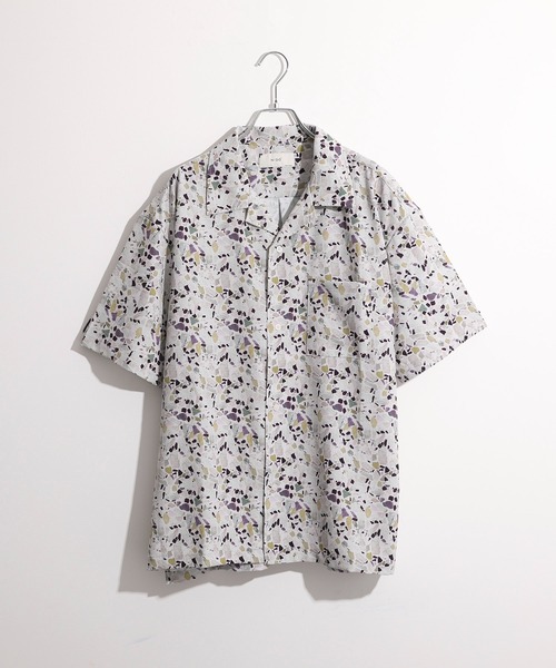 NIDO（ニド）の「【WEARISTA　風早ゆうた×NIDO】総柄シャツ（シャツ/ブラウス・メンズ・ライトグレー/ベージュ/ネイビー/オレンジ/マルチ・MEDIUM/LARGE）」の13枚目の写真