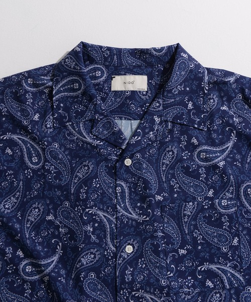 NIDO（ニド）の「【WEARISTA　風早ゆうた×NIDO】総柄シャツ（シャツ/ブラウス・メンズ・ライトグレー/ベージュ/ネイビー/オレンジ/マルチ・MEDIUM/LARGE）」の16枚目の写真