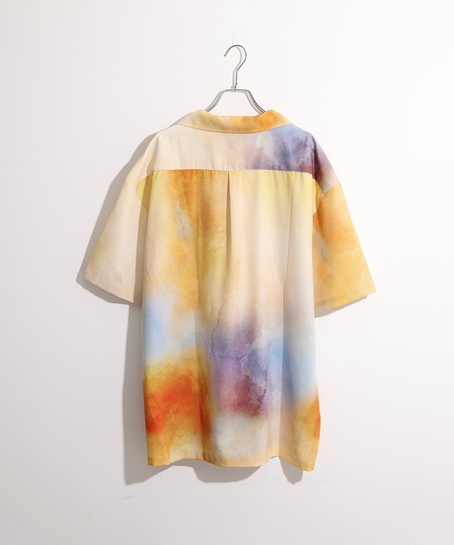 NIDO（ニド）の「【WEARISTA　風早ゆうた×NIDO】総柄シャツ（シャツ/ブラウス・メンズ・ライトグレー/ベージュ/ネイビー/オレンジ/マルチ・MEDIUM/LARGE）」の11枚目の写真