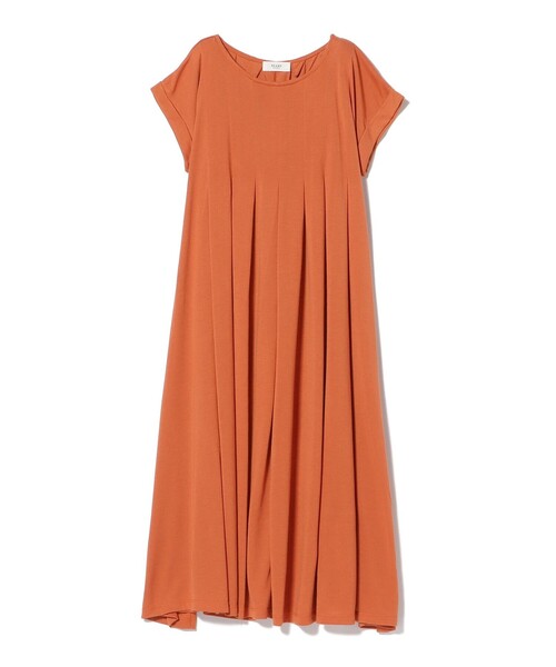 BEAMS HEART（ビームスハート）の「BEAMS HEART / タック フレアワンピース（ワンピース・レディース・ネイビー/オリーブ/オレンジ/ブラウン/ブラック・FREE）」の5枚目の写真