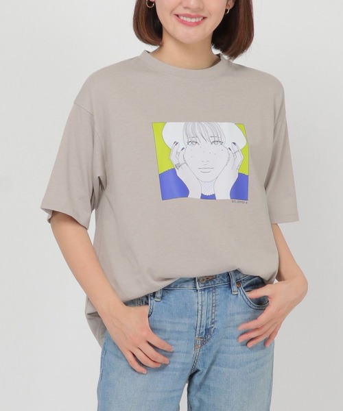 ikka(イッカ)の「Kisaコラボ BIG DipperプリントT(Tシャツ/カットソー・レディース・オフホワイト/ライトグレー・M/L/S)」の2枚目の写真