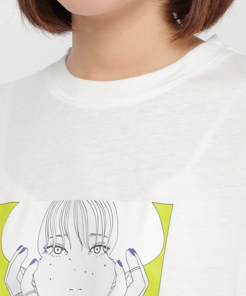 ikka(イッカ)の「Kisaコラボ BIG DipperプリントT(Tシャツ/カットソー・レディース・オフホワイト/ライトグレー・M/L/S)」の16枚目の写真