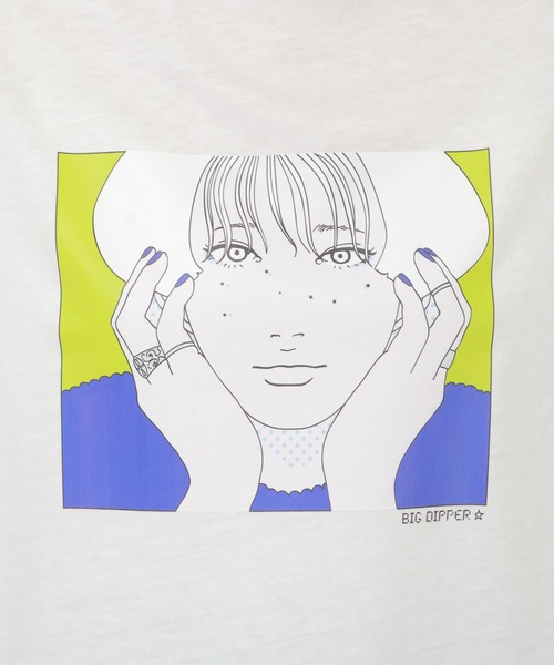 ikka(イッカ)の「Kisaコラボ BIG DipperプリントT(Tシャツ/カットソー・レディース・オフホワイト/ライトグレー・M/L/S)」の3枚目の写真