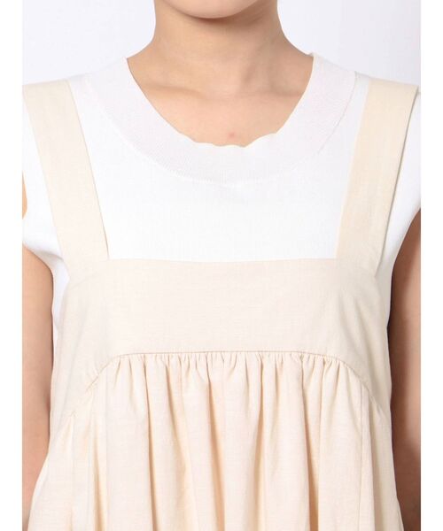 LAGUNAMOON(ラグナムーン)の「ギャザーフレアーキャミワンピース(ワンピース・レディース・アイボリー/ブラック・FREE)」の12枚目の写真