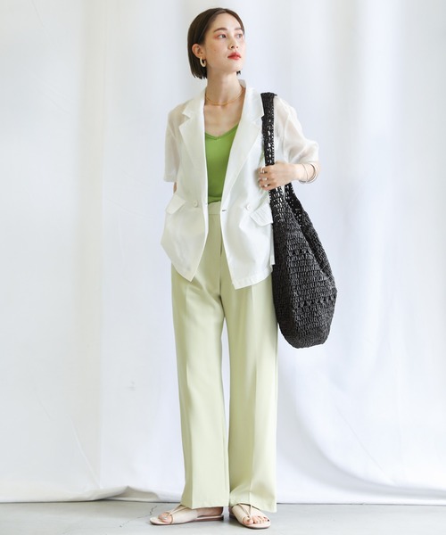 select MOCA(セレクトモカ)の「2021 SS ストローホーボーバッグ(ショルダーバッグ・レディース・ブラック/ベージュ/アイボリー・FREE)」の10枚目の写真