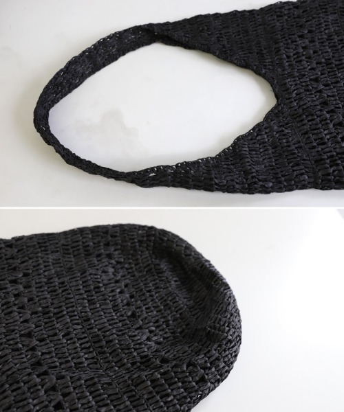 select MOCA(セレクトモカ)の「2021 SS ストローホーボーバッグ(ショルダーバッグ・レディース・ブラック/ベージュ/アイボリー・FREE)」の18枚目の写真