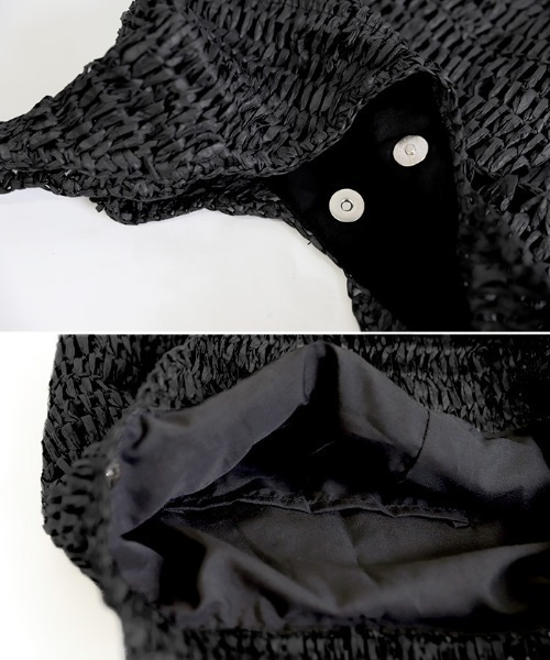 select MOCA(セレクトモカ)の「2021 SS ストローホーボーバッグ(ショルダーバッグ・レディース・ブラック/ベージュ/アイボリー・FREE)」の19枚目の写真