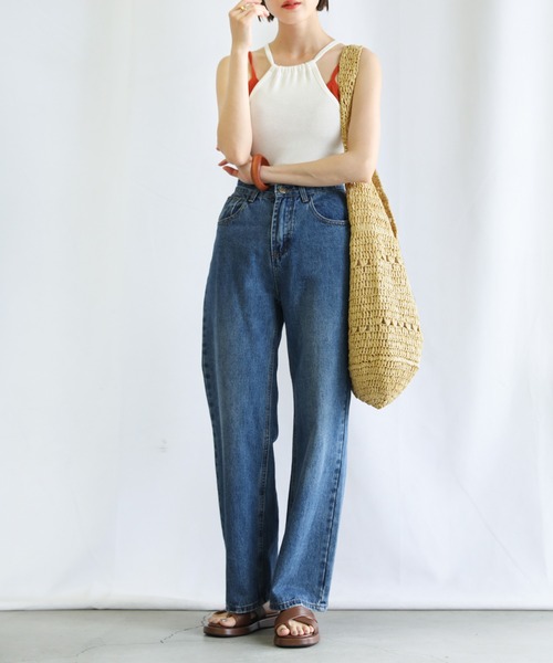 select MOCA(セレクトモカ)の「2021 SS ストローホーボーバッグ(ショルダーバッグ・レディース・ブラック/ベージュ/アイボリー・FREE)」の8枚目の写真