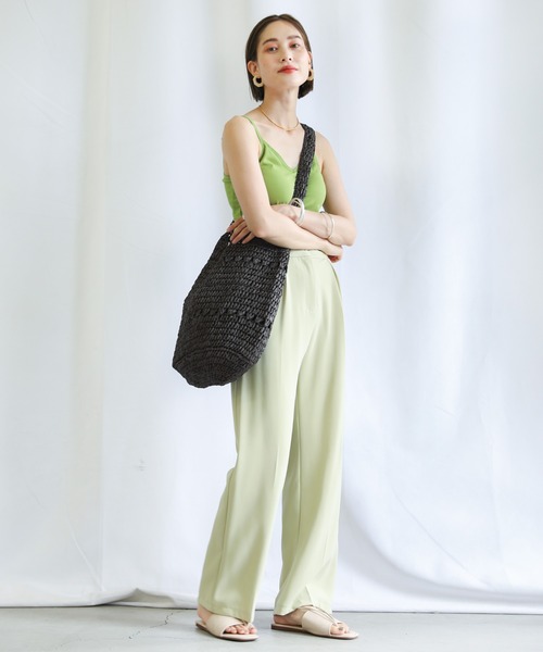 select MOCA(セレクトモカ)の「2021 SS ストローホーボーバッグ(ショルダーバッグ・レディース・ブラック/ベージュ/アイボリー・FREE)」の5枚目の写真