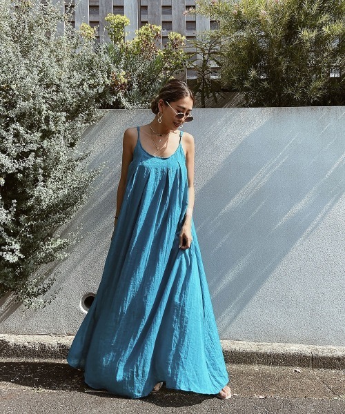 esutoreja（エストレジャ）の「シンプルタックワンピース（ワンピース・レディース・ホワイト/ブルー/ブラック・FREE）」の6枚目の写真