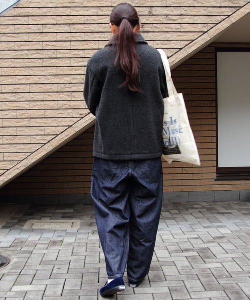DANTON(ダントン)の「DANTON/ダントン ウールラウンドカラージャケット ROUND COLLAR JKT(ウィメンズ)DT-A0010WOP(ピーコート・レディース・ベージュ/ネイビー/グレイッシュベージュ/チャコールグレー・36/34/38)」の20枚目の写真