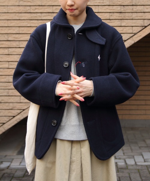 ダントン　ラウンドカラージャケット　ピーコート DANTON/ダントン ラウンドカラージャケット ROUND COLLAR JACKET