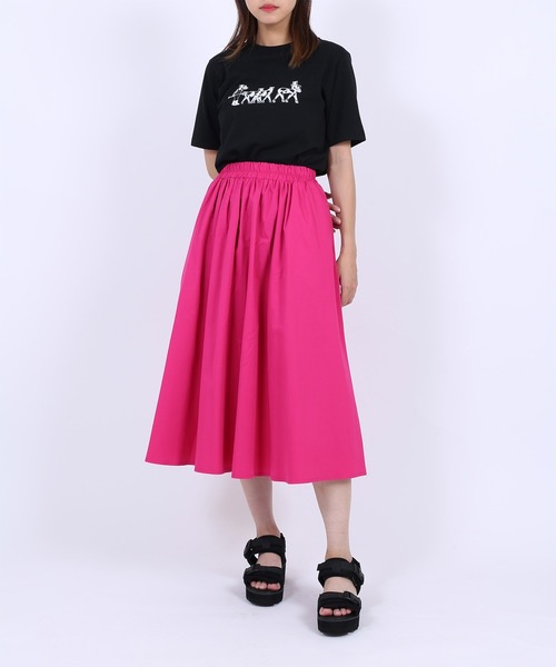 PUNYUS（プニュズ）の「ツイルロングスカート（スカート・レディース・ブラック/グリーン/ライトブラウン/ピンク/アイボリー・4/2/3/1）」の5枚目の写真