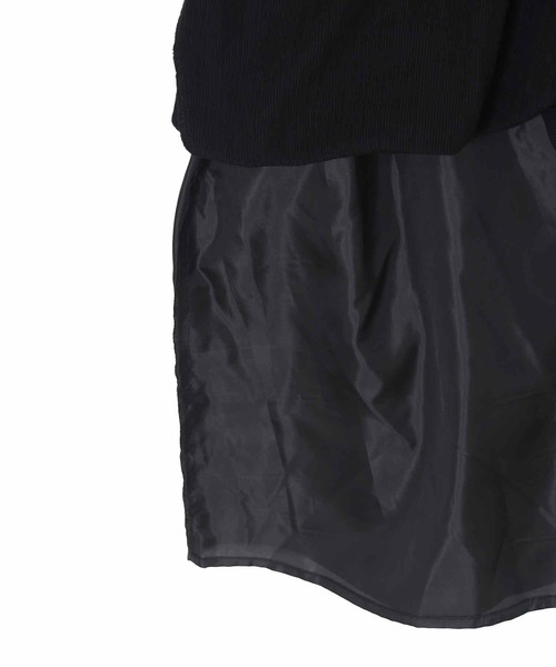 w closet（ダブルクローゼット）の「変形タックシャーリングワンピース（ワンピース・レディース・ライム/パープル/ブラック・FREE）」の15枚目の写真