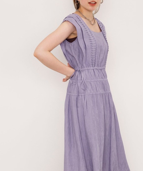 w closet（ダブルクローゼット）の「変形タックシャーリングワンピース（ワンピース・レディース・ライム/パープル/ブラック・FREE）」の21枚目の写真