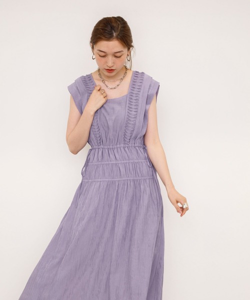 w closet（ダブルクローゼット）の「変形タックシャーリングワンピース（ワンピース・レディース・ライム/パープル/ブラック・FREE）」の19枚目の写真