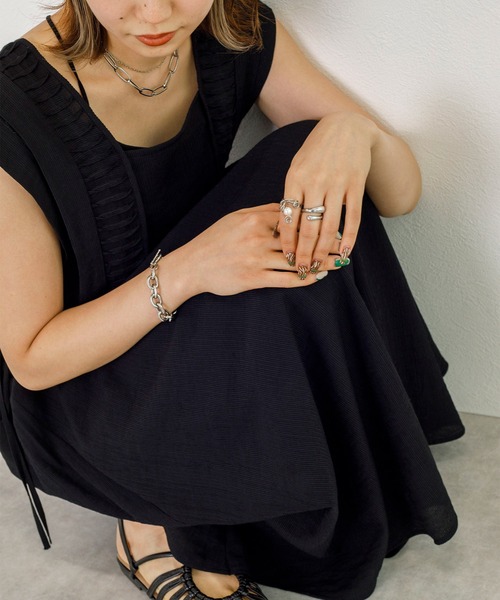 w closet（ダブルクローゼット）の「変形タックシャーリングワンピース（ワンピース・レディース・ライム/パープル/ブラック・FREE）」の11枚目の写真