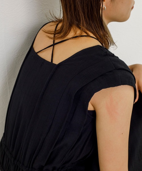 w closet（ダブルクローゼット）の「変形タックシャーリングワンピース（ワンピース・レディース・ライム/パープル/ブラック・FREE）」の12枚目の写真